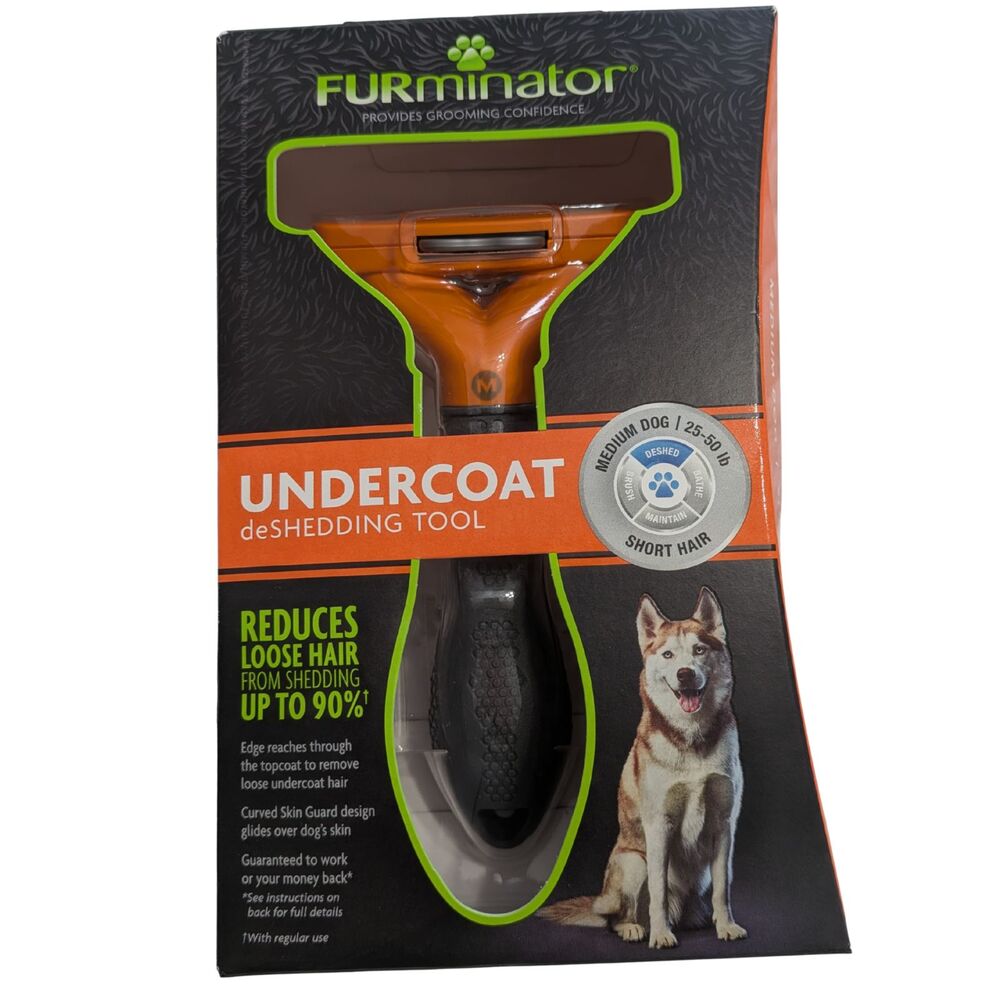 🐾 FURminator Undercoat deShedding Tool Medium Dog Short Hair New